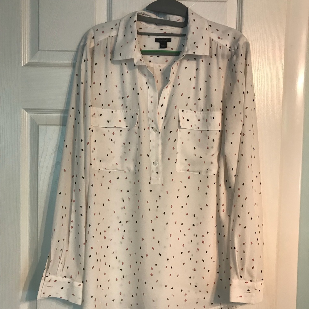 Ann Taylor long sleeve camp shirt